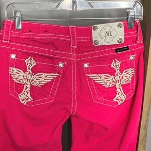 Miss Me Women's Pink Embellished Jeans